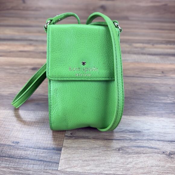 Kate Spade New York CELL PHONE Brandice TAUPE LEATHER NEUTRAL CrossBody Purse - Picture 1 of 9